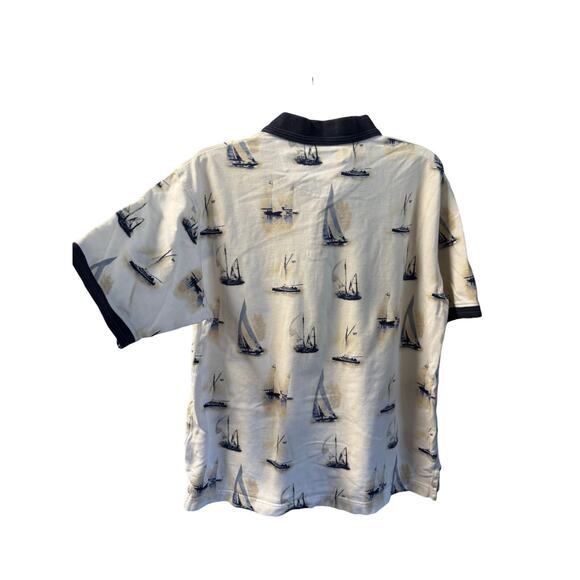 St. John's Bay Men's Sailboat Polo Shirt - Nautical size Large - Picture 7 of 8